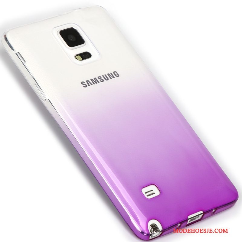 Hoesje Samsung Galaxy Note 5 Siliconen Doorzichtig Lichte En Dun, Hoes Samsung Galaxy Note 5 Bescherming Purpertelefoon