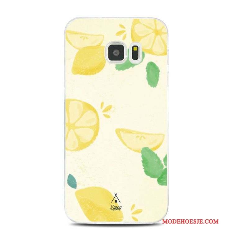 Hoesje Samsung Galaxy Note 5 Siliconen Telefoon Citroen, Hoes Samsung Galaxy Note 5 Zacht Geel