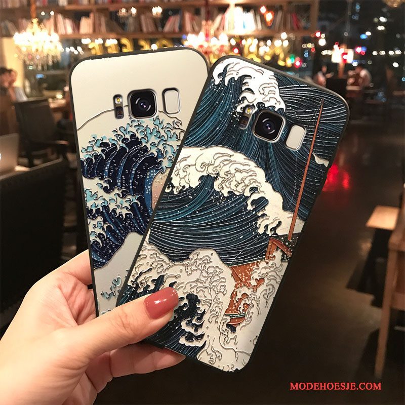 Hoesje Samsung Galaxy Note 5 Siliconen Telefoon Wind, Hoes Samsung Galaxy Note 5 Trend Blauw