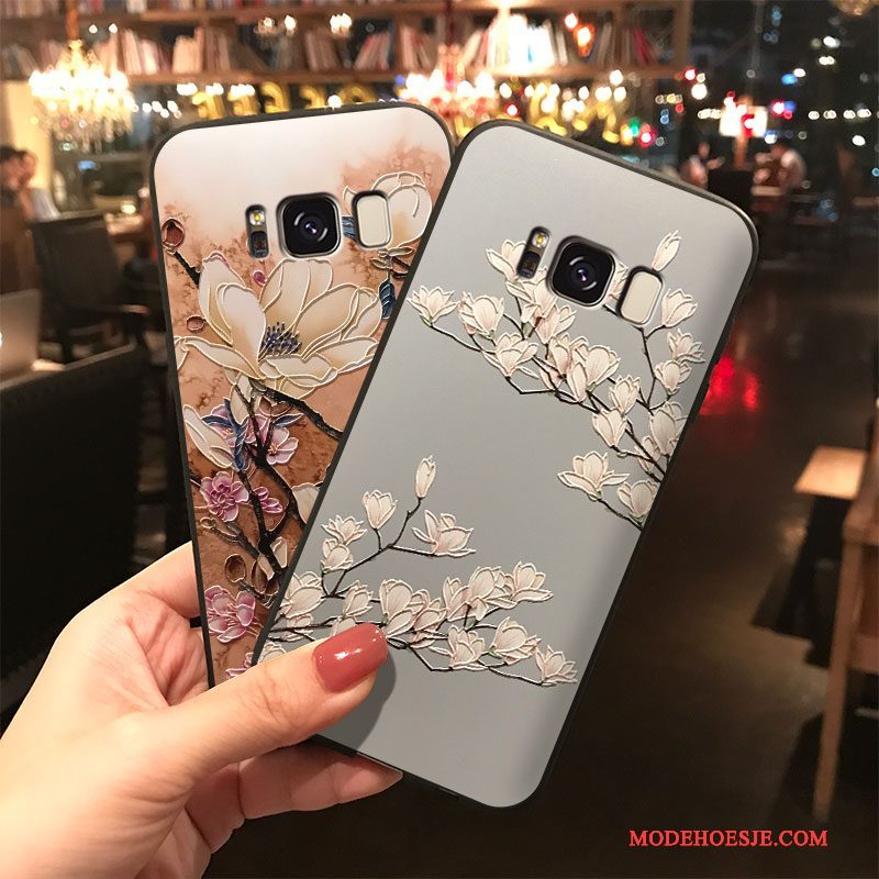 Hoesje Samsung Galaxy Note 5 Siliconen Trend Bloemen, Hoes Samsung Galaxy Note 5 Telefoon Hanger