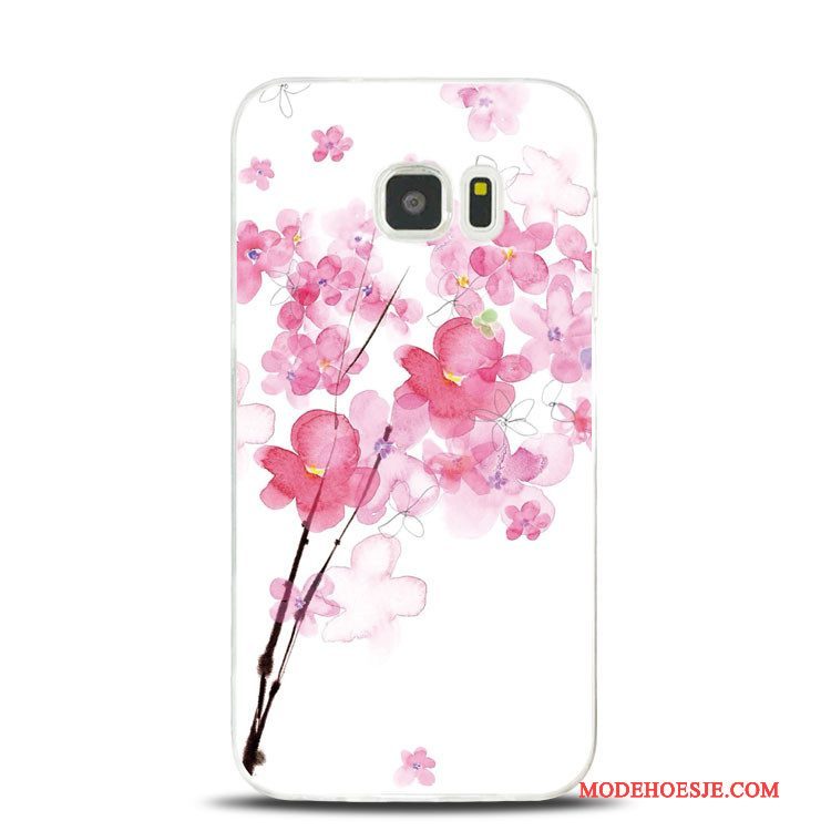 Hoesje Samsung Galaxy Note 5 Zacht Telefoon Roze, Hoes Samsung Galaxy Note 5 Ondersteuning Perzik Bloesem