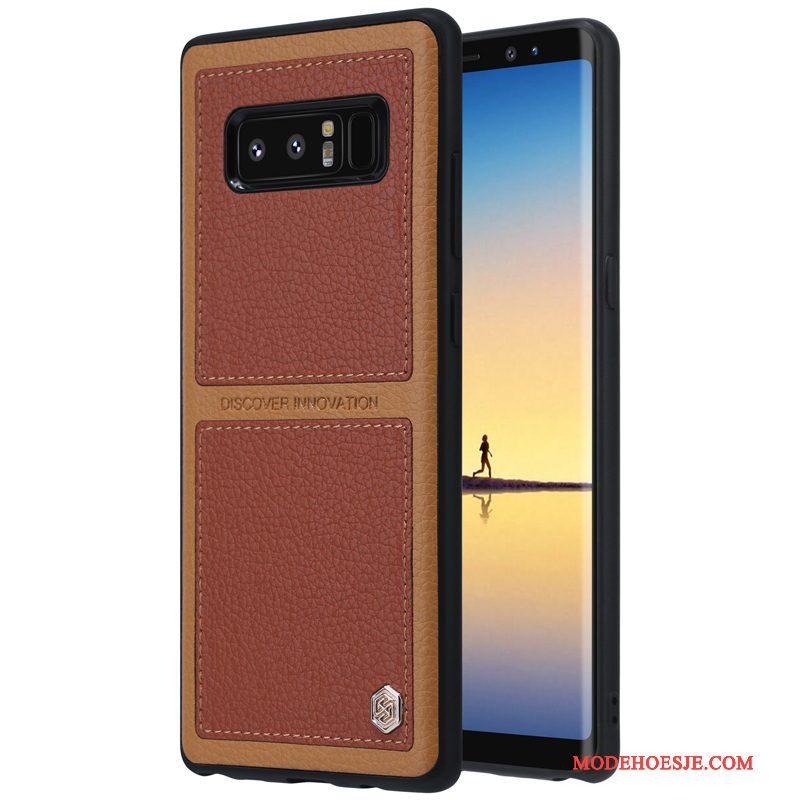 Hoesje Samsung Galaxy Note 8 Bescherming Hard Bedrijf, Hoes Samsung Galaxy Note 8 Zakken Telefoon Anti-fall