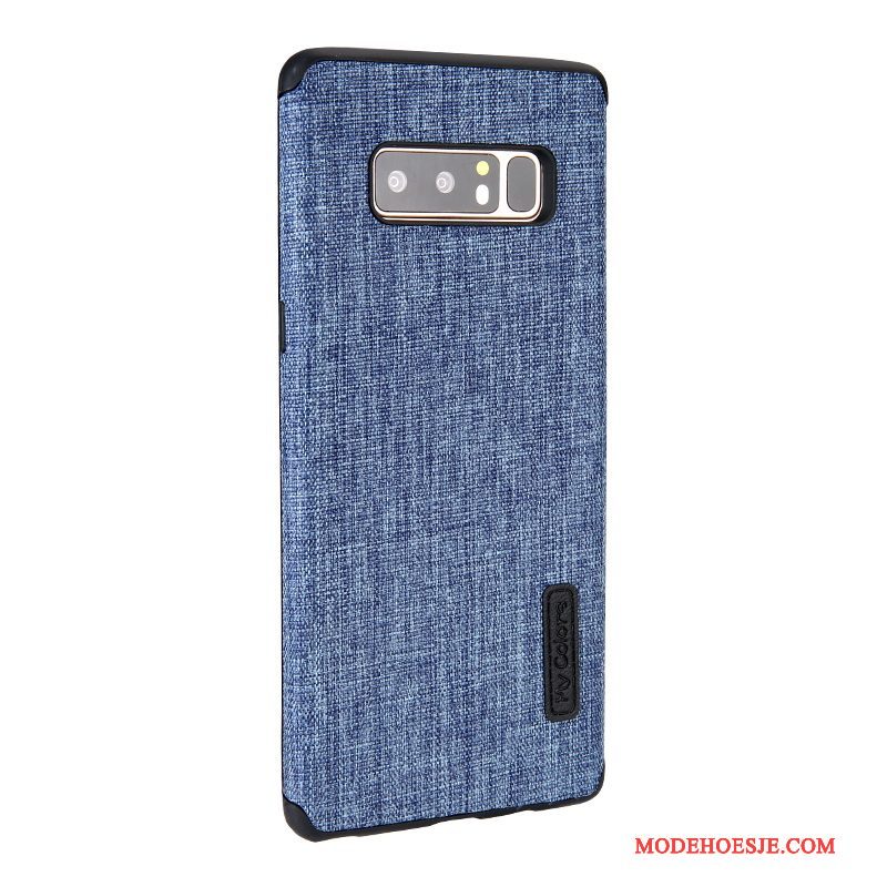 Hoesje Samsung Galaxy Note 8 Bescherming Telefoon Doek, Hoes Samsung Galaxy Note 8 Zacht Donkerblauw Bedrijf