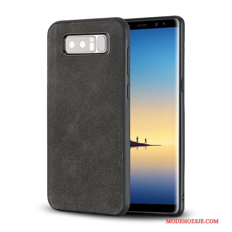 Hoesje Samsung Galaxy Note 8 Scheppend Anti-fall Grijs, Hoes Samsung Galaxy Note 8 Zakken Diepe Kleur Trendy Merk