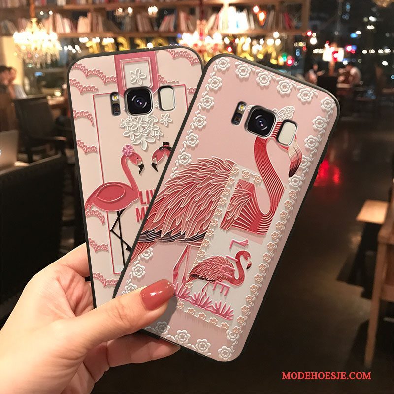 Hoesje Samsung Galaxy Note 8 Siliconen Hanger Roze, Hoes Samsung Galaxy Note 8 Telefoon Persoonlijk