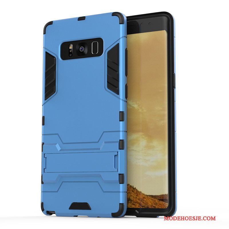 Hoesje Samsung Galaxy Note 8 Zacht Anti-fall Hard, Hoes Samsung Galaxy Note 8 Bescherming Blauwtelefoon