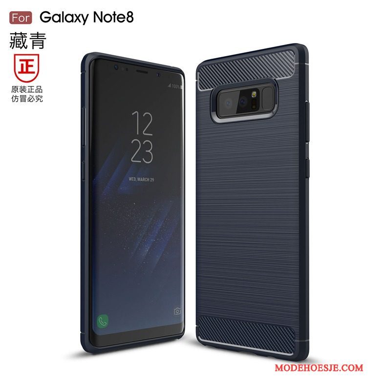 Hoesje Samsung Galaxy Note 8 Zacht Anti-falltelefoon, Hoes Samsung Galaxy Note 8 Zakken Groen Patroon
