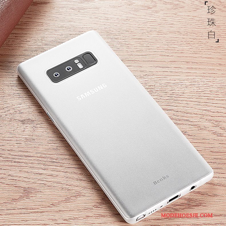 Hoesje Samsung Galaxy Note 8 Zacht Doorzichtig Schrobben, Hoes Samsung Galaxy Note 8 Bescherming Wit Bedrijf