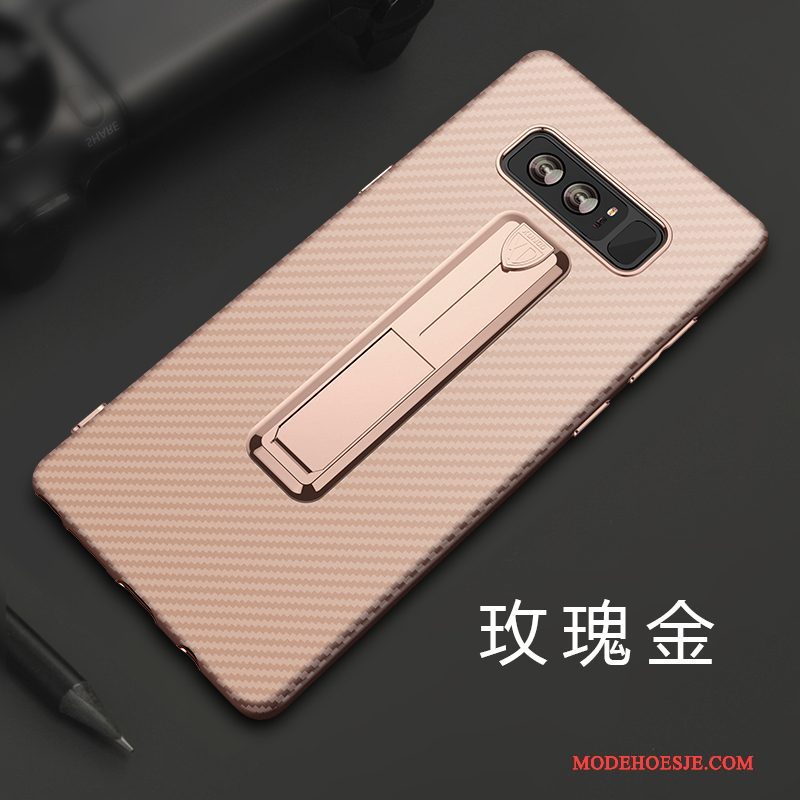 Hoesje Samsung Galaxy Note 8 Zacht Dun Anti-fall, Hoes Samsung Galaxy Note 8 Zakken Ring Roze