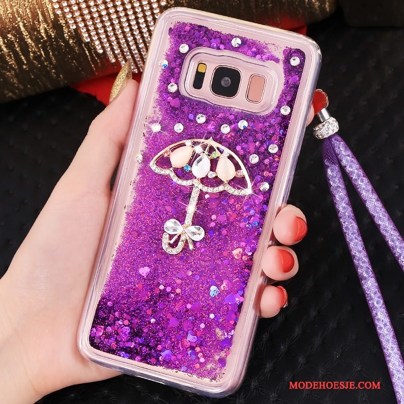 Hoesje Samsung Galaxy Note 8 Zakken Anti-fall Hanger, Hoes Samsung Galaxy Note 8 Bescherming Purper Persoonlijk