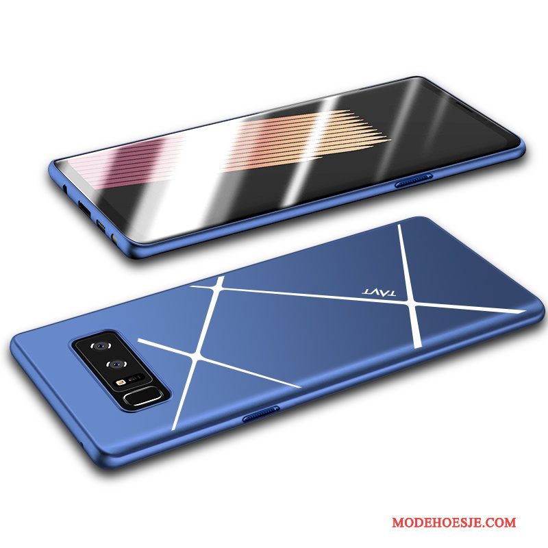 Hoesje Samsung Galaxy Note 8 Zakken Patroon Anti-fall, Hoes Samsung Galaxy Note 8 Scheppend Blauw Schrobben