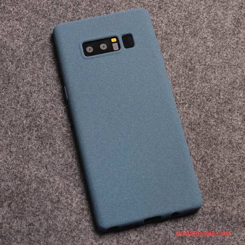 Hoesje Samsung Galaxy Note 8 Zakken Schrobben Anti-fall, Hoes Samsung Galaxy Note 8 Siliconen Donkerblauw Eenvoudige