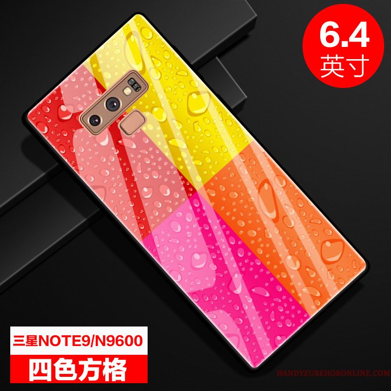 Hoesje Samsung Galaxy Note 9 Kleur Glas Spiegel, Hoes Samsung Galaxy Note 9 Bescherming Persoonlijk Gekleurde
