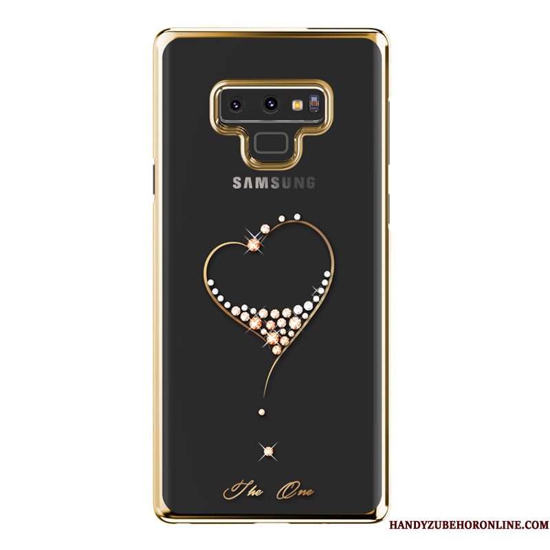 Hoesje Samsung Galaxy Note 9 Zakken Anti-fall Doorzichtig, Hoes Samsung Galaxy Note 9 Strass Telefoon Goud