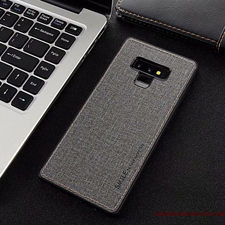 Hoesje Samsung Galaxy Note 9 Zakken Grijs Bedrijf, Hoes Samsung Galaxy Note 9 Bescherming Telefoon Patroon