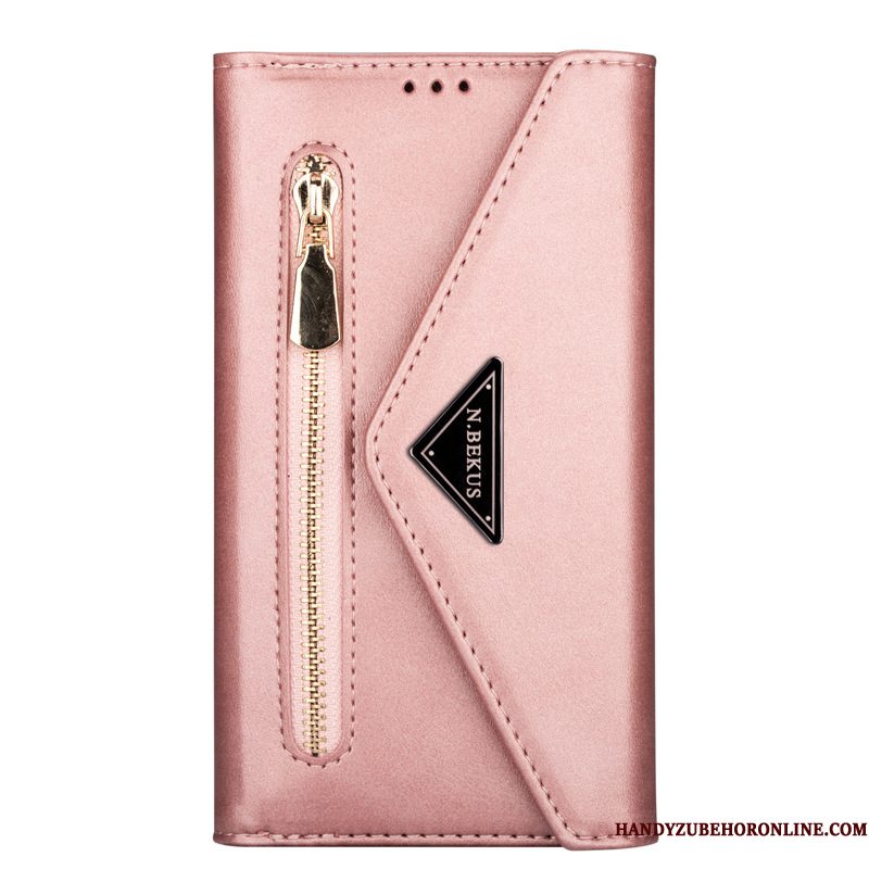 Hoesje Samsung Galaxy Note20 Leer Telefoon Roze, Hoes Samsung Galaxy Note20 Folio