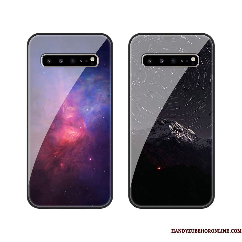 Hoesje Samsung Galaxy S10 5g Bescherming Donkerblauw Persoonlijk, Hoes Samsung Galaxy S10 5g Zakken Anti-fall Glas