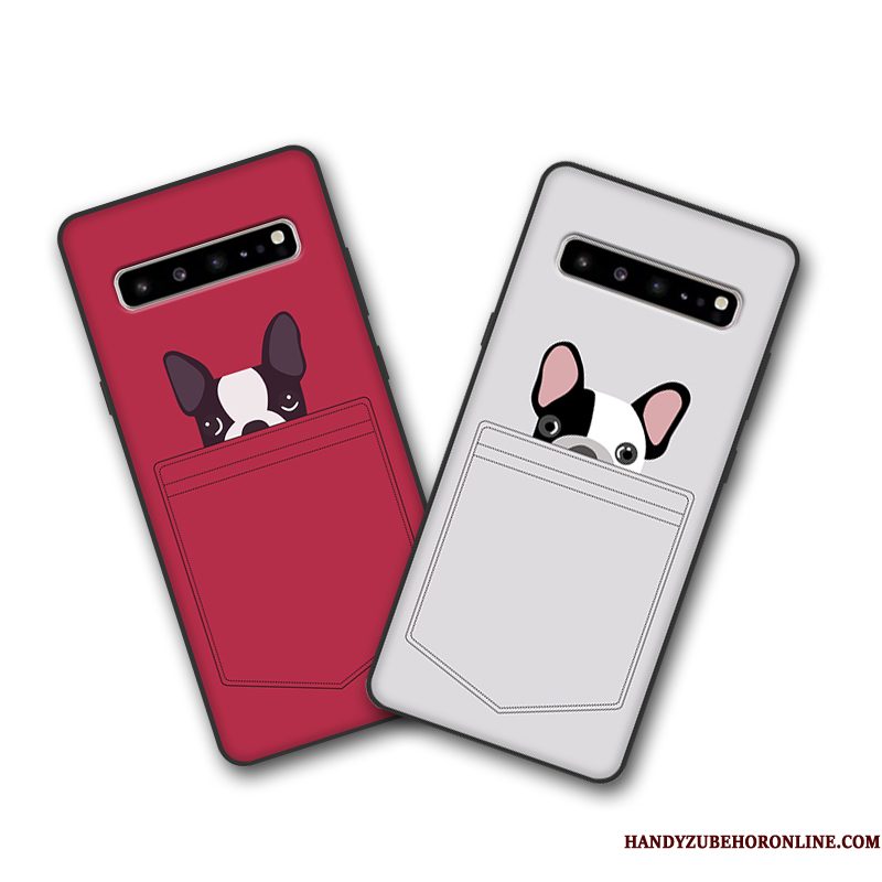 Hoesje Samsung Galaxy S10 5g Bescherming Telefoon Rood, Hoes Samsung Galaxy S10 5g Zakken Anti-fall Trendy Merk