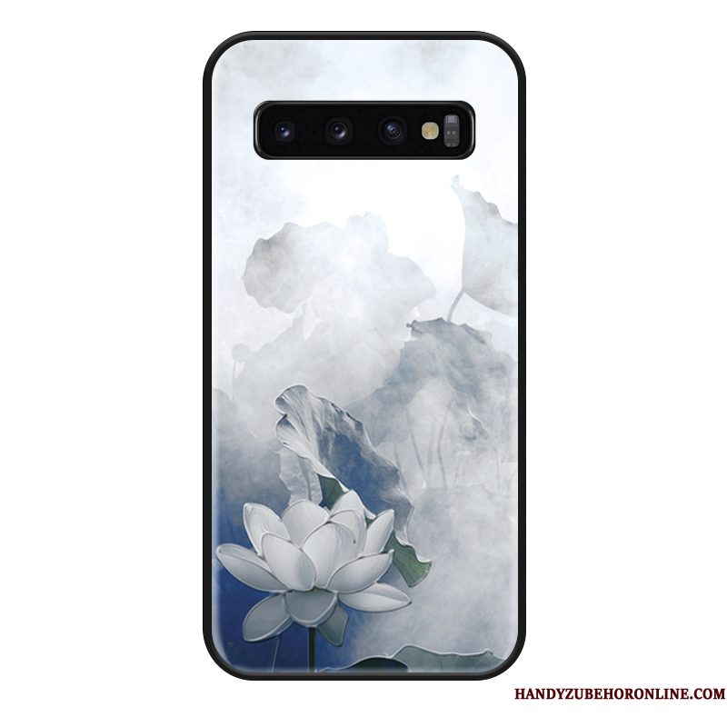 Hoesje Samsung Galaxy S10 Bescherming Chinese Stijl Eenvoudige, Hoes Samsung Galaxy S10 Siliconen Lovers Anti-fall