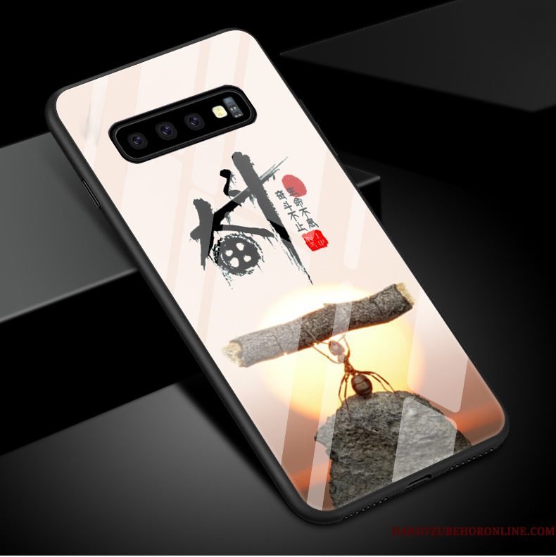 Hoesje Samsung Galaxy S10 Bescherming Glas Lovers, Hoes Samsung Galaxy S10 Kunst Vers