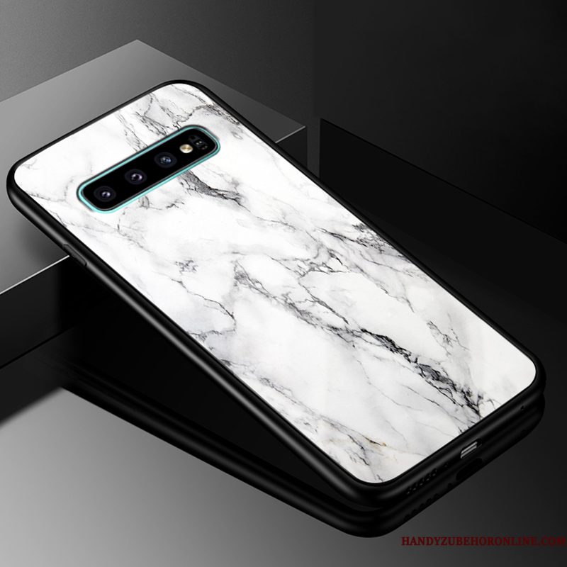 Hoesje Samsung Galaxy S10+ Bescherming Telefoon Persoonlijk, Hoes Samsung Galaxy S10+ Zakken Wit Hard