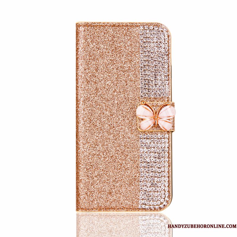 Hoesje Samsung Galaxy S10+ Luxe Telefoon Goud, Hoes Samsung Galaxy S10+ Folio High End Anti-fall