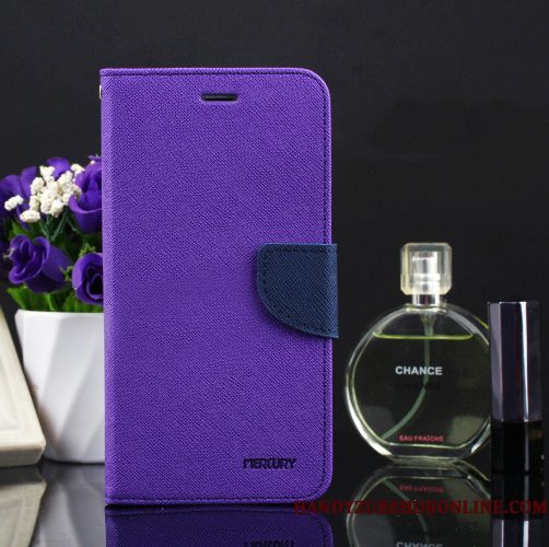 Hoesje Samsung Galaxy S10 Zacht Hanger Purper, Hoes Samsung Galaxy S10 Folio Anti-falltelefoon