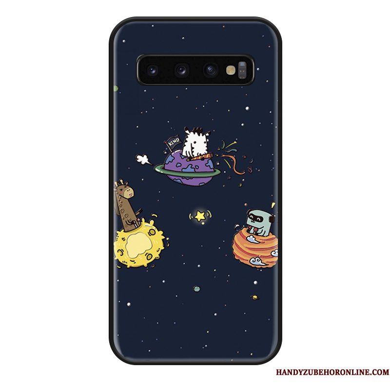 Hoesje Samsung Galaxy S10 Zakken Mooie Blauw, Hoes Samsung Galaxy S10 Spotprent Hanger Persoonlijk