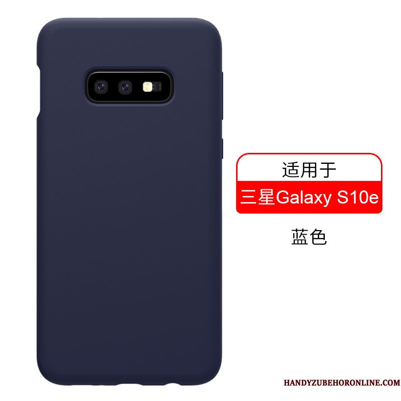 Hoesje Samsung Galaxy S10e Bescherming Anti-fall Blauw, Hoes Samsung Galaxy S10e Zakken Telefoon Goud