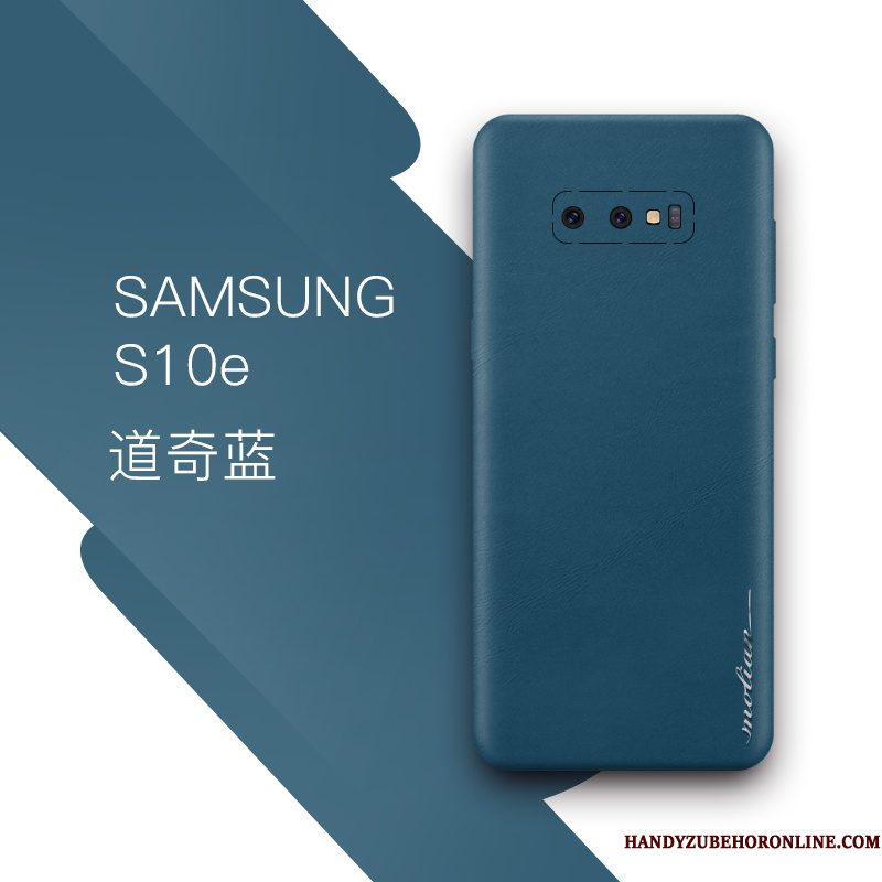 Hoesje Samsung Galaxy S10e Bescherming Duntelefoon, Hoes Samsung Galaxy S10e Zakken Blauw