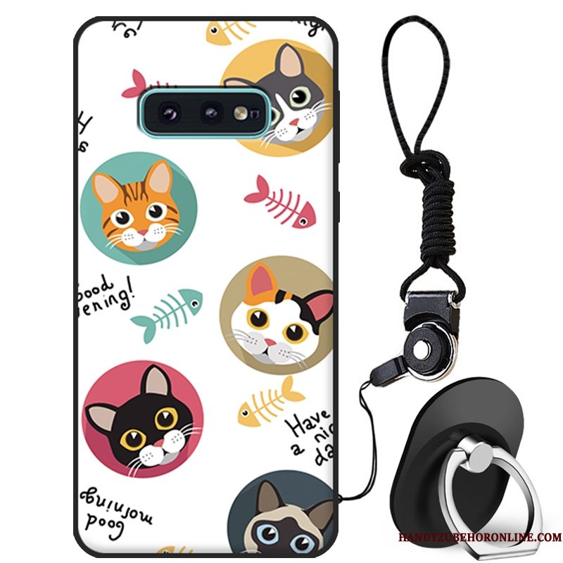 Hoesje Samsung Galaxy S10e Bescherming Wit Anti-fall, Hoes Samsung Galaxy S10e Spotprent Telefoon Mooie