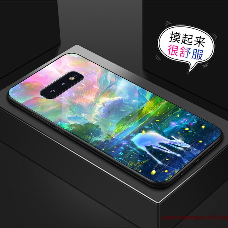 Hoesje Samsung Galaxy S10e Scheppend Groen Glas, Hoes Samsung Galaxy S10e Anti-falltelefoon