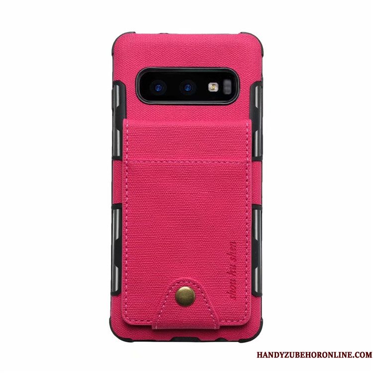 Hoesje Samsung Galaxy S10e Scheppend Roodtelefoon, Hoes Samsung Galaxy S10e Zakken Kaart