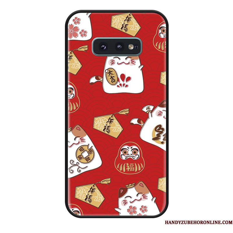 Hoesje Samsung Galaxy S10e Siliconen Vreugdevol Anti-fall, Hoes Samsung Galaxy S10e Bescherming Trendy Merk Hanger