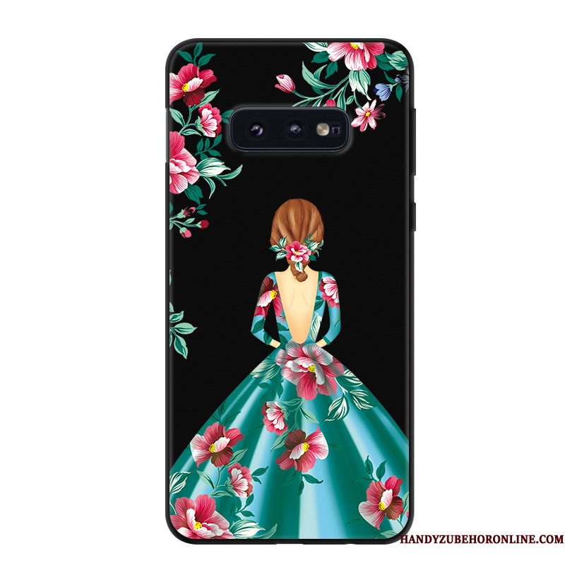 Hoesje Samsung Galaxy S10e Spotprent Groen Anti-fall, Hoes Samsung Galaxy S10e Zacht Persoonlijktelefoon