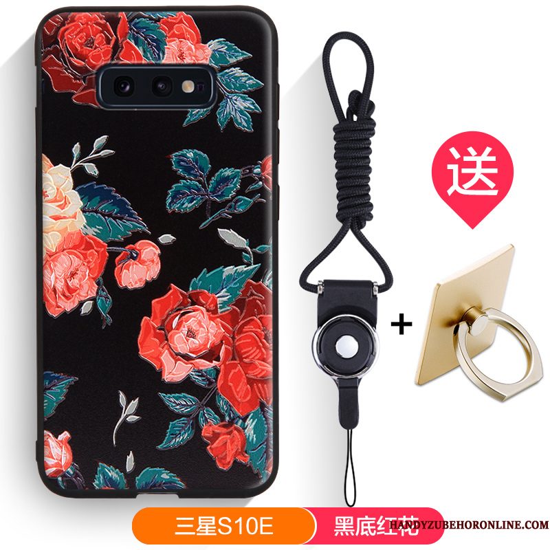 Hoesje Samsung Galaxy S10e Zakken Zwarttelefoon, Hoes Samsung Galaxy S10e Zacht Trendy Merk Anti-fall