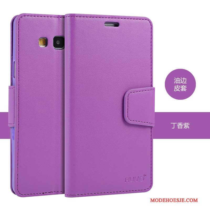 Hoesje Samsung Galaxy S3 Leer Nieuwtelefoon, Hoes Samsung Galaxy S3 Folio Purper