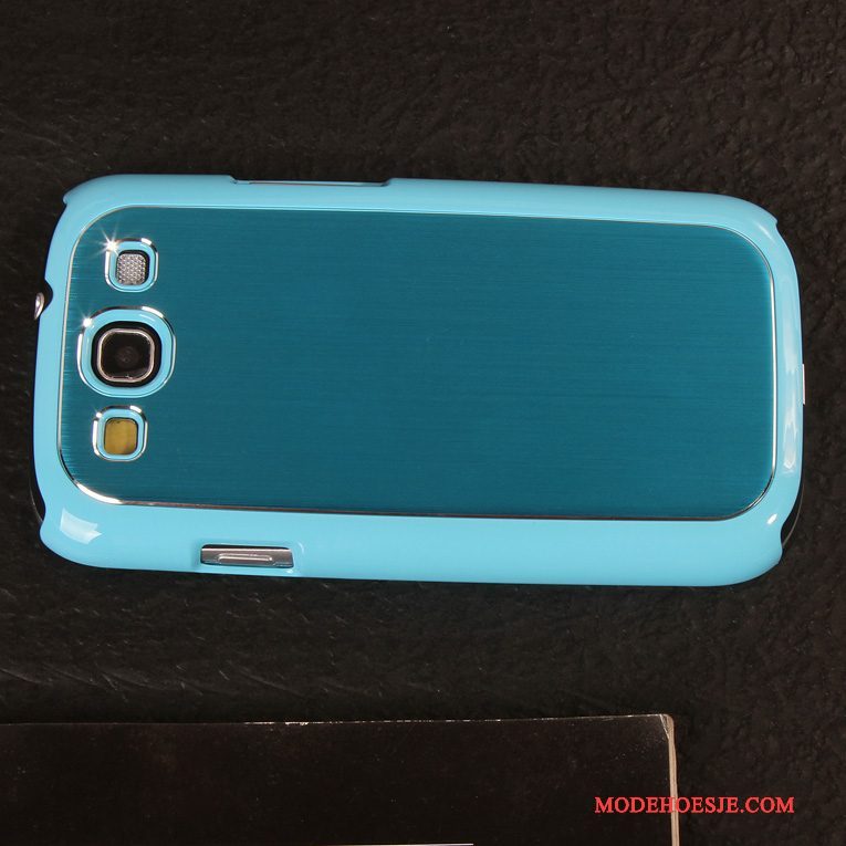 Hoesje Samsung Galaxy S3 Metaal Blauwtelefoon, Hoes Samsung Galaxy S3 Bescherming Trend