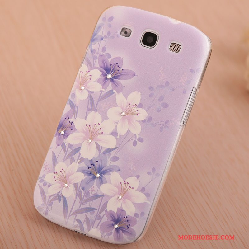 Hoesje Samsung Galaxy S3 Strass Trendtelefoon, Hoes Samsung Galaxy S3 Geschilderd Purper