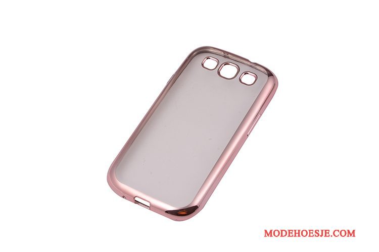 Hoesje Samsung Galaxy S3 Zakken Rozetelefoon, Hoes Samsung Galaxy S3 Zacht Plating