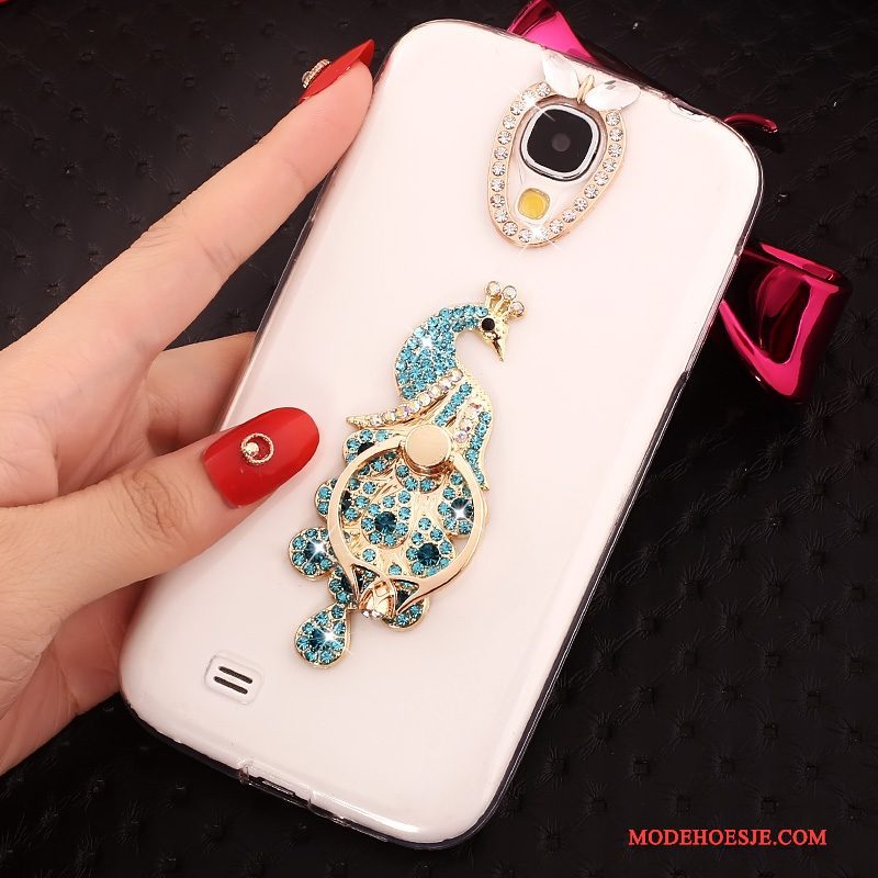 Hoesje Samsung Galaxy S4 Ondersteuning Blauw Ring, Hoes Samsung Galaxy S4 Zacht Telefoon