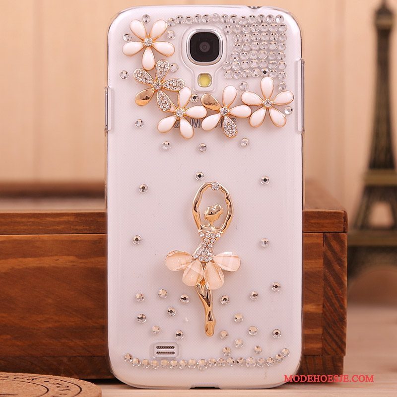 Hoesje Samsung Galaxy S4 Strass Telefoon Goud, Hoes Samsung Galaxy S4 Bescherming