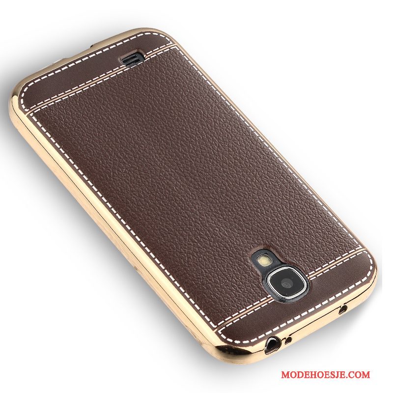 Hoesje Samsung Galaxy S4 Zacht Telefoon Anti-fall, Hoes Samsung Galaxy S4 Bescherming Bruin