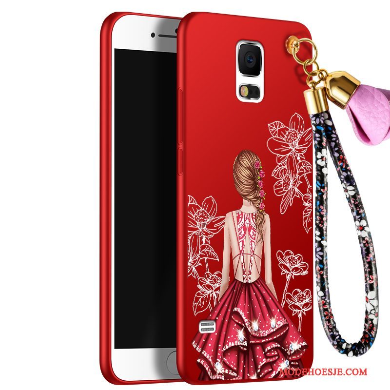 Hoesje Samsung Galaxy S5 Siliconen Telefoon Anti-fall, Hoes Samsung Galaxy S5 Scheppend Trend Rood