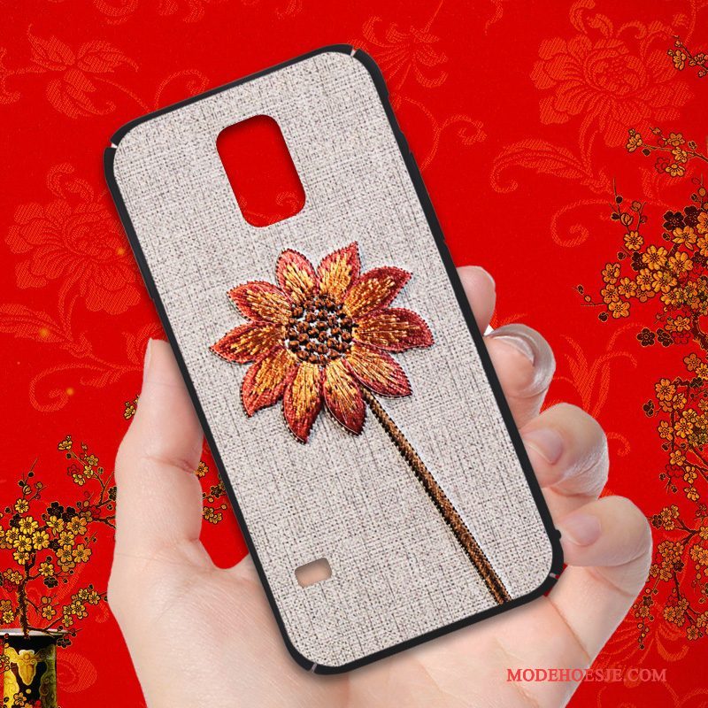 Hoesje Samsung Galaxy S5 Zakken Hard Persoonlijk, Hoes Samsung Galaxy S5 Scheppend Telefoon Khaki