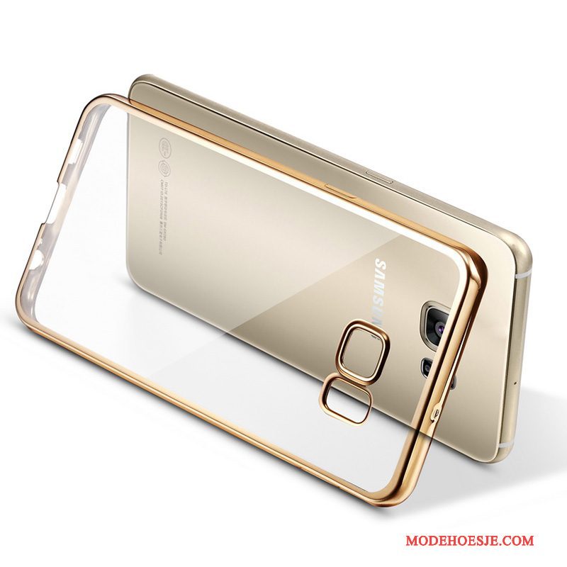 Hoesje Samsung Galaxy S6 Bescherming Anti-fall Goud, Hoes Samsung Galaxy S6 Zacht Duntelefoon