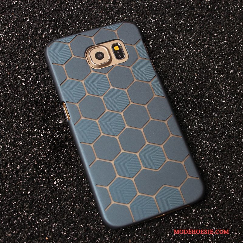 Hoesje Samsung Galaxy S6 Bescherming Telefoon Blauw, Hoes Samsung Galaxy S6 Eenvoudige Trend