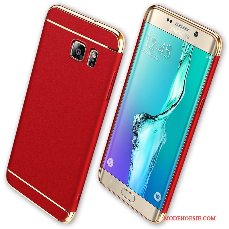 Hoesje Samsung Galaxy S6 Edge Bescherming Telefoon Rood, Hoes Samsung Galaxy S6 Edge Hard Anti-fall