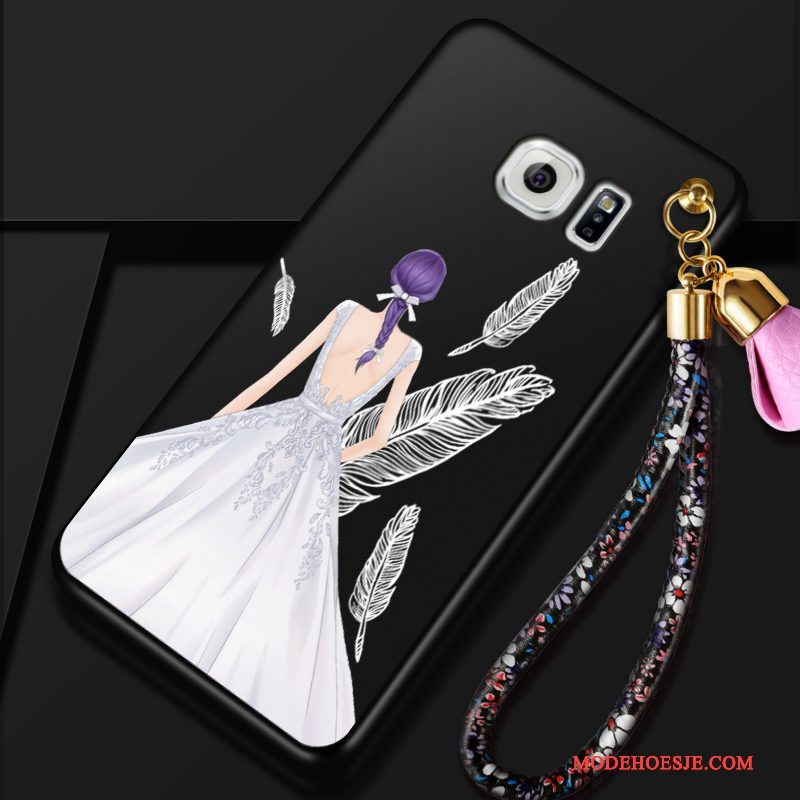 Hoesje Samsung Galaxy S6 Zacht Zwart Anti-fall, Hoes Samsung Galaxy S6 Bescherming Telefoon