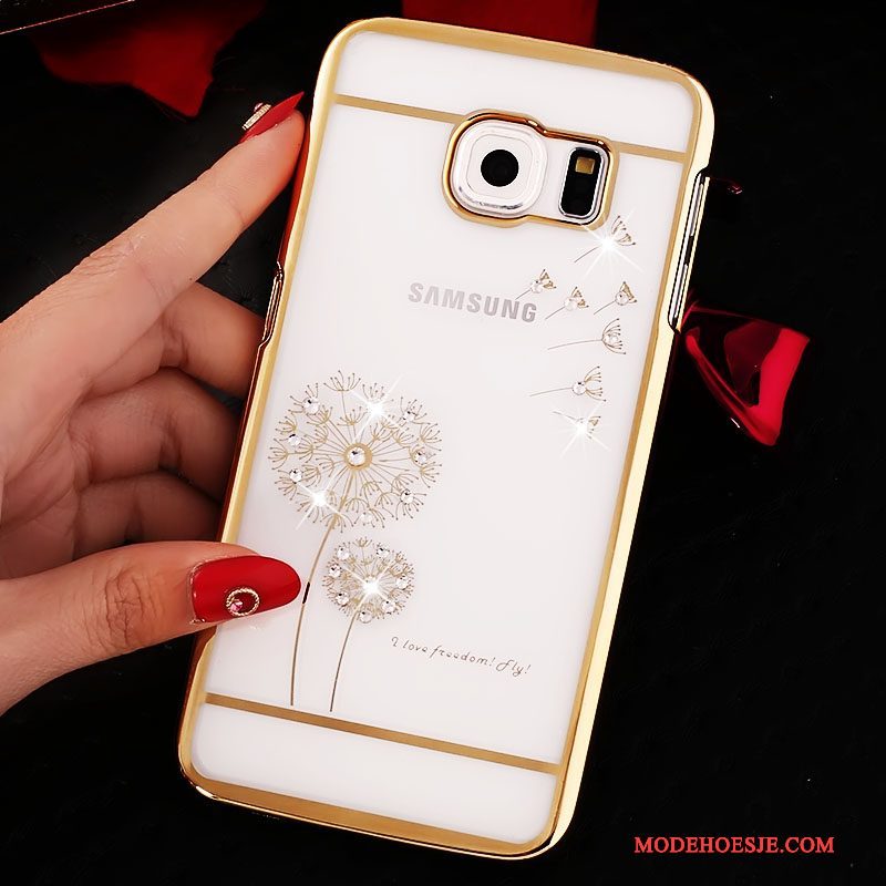 Hoesje Samsung Galaxy S7 Edge Bescherming Kristal Goud, Hoes Samsung Galaxy S7 Edge Doorzichtigtelefoon